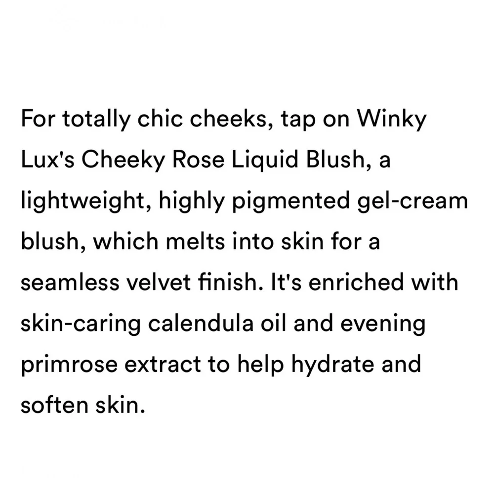 Winky Lux Cheeky Rose Liquid Blush “Noble”